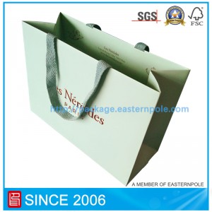 High end paper bag with inverted bottom